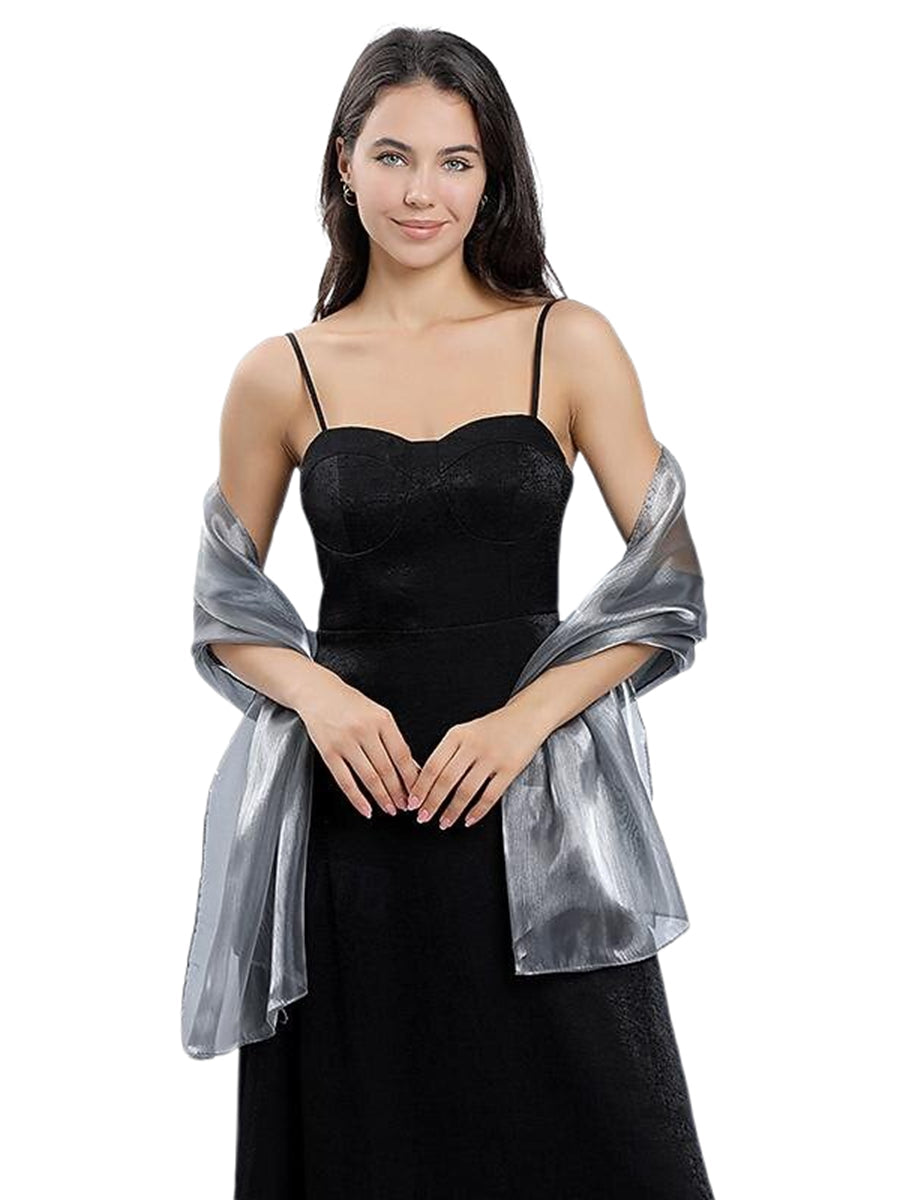 Women's Sheer Pure colour Silk Soft Wedding Formal Shawl