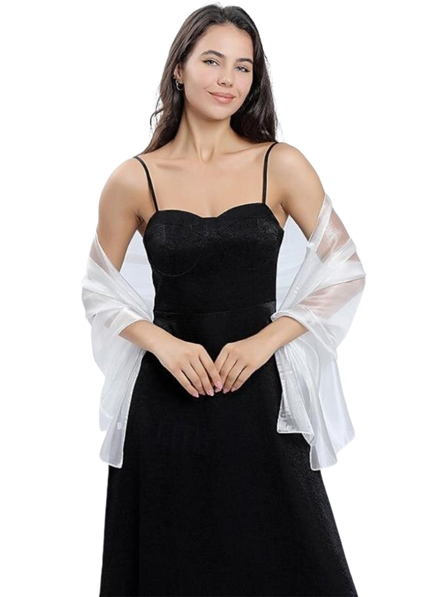 Women's Sheer Pure colour Silk Soft Wedding Formal Shawl