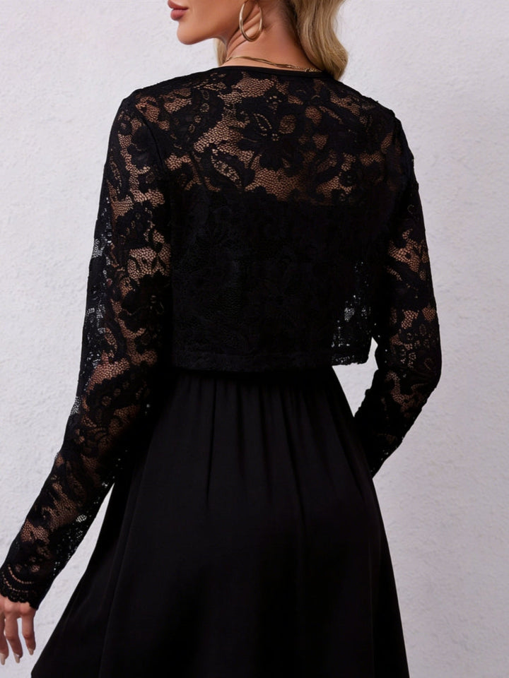 Women's Wedding Guest Coats / Jackets Long Sleeves Floral Lace Open-front
