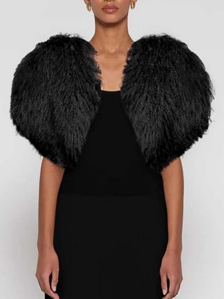 Shawls Party Wraps Heart Shape Sleeveless Faux Fur Wedding/Party Wraps With Feathers / Fur