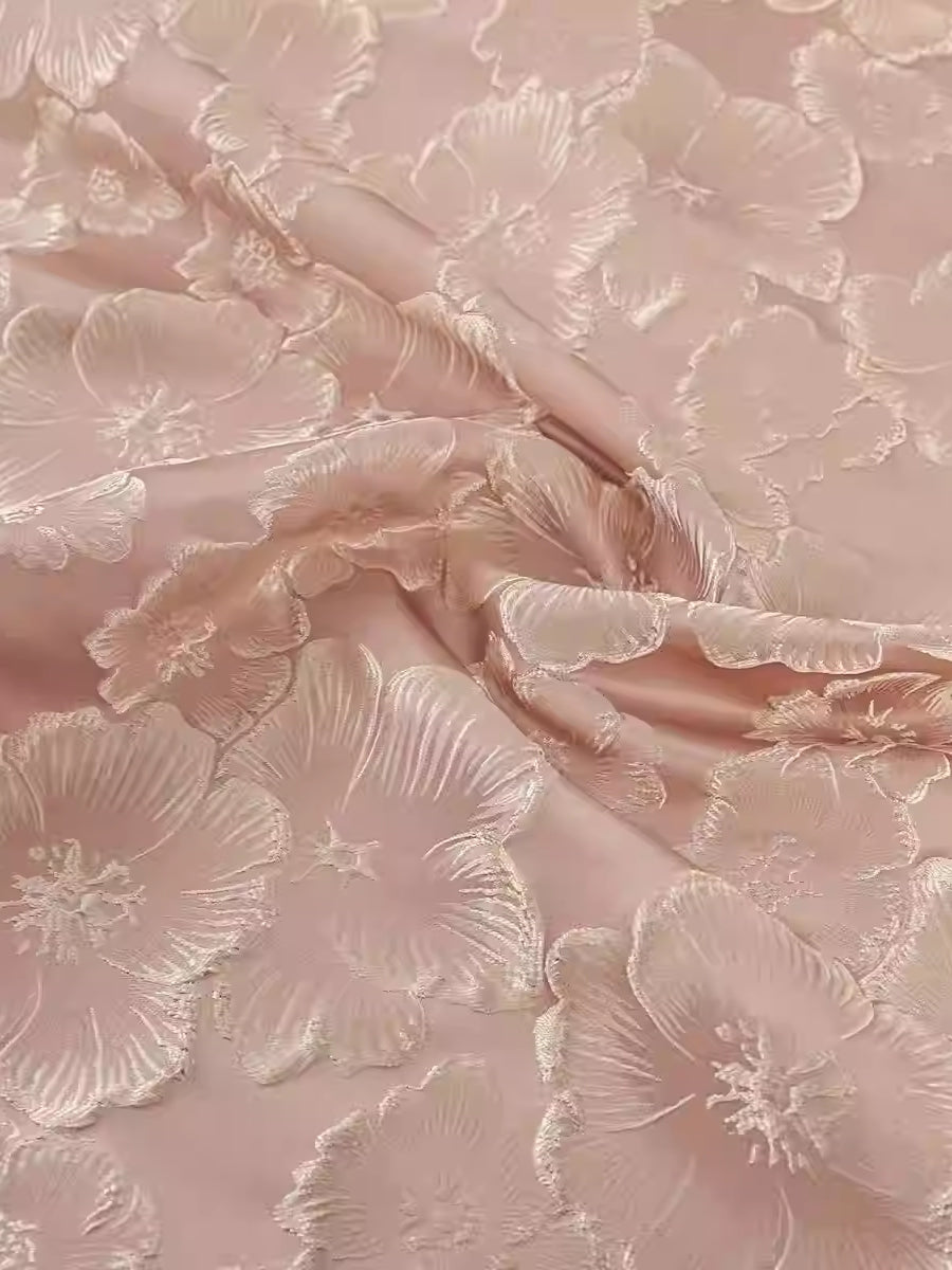 Trumpet/Mermaid Off-the-Shoulder Jacquard Plus Size Mother of the Bride Dresses Sleeveless Floral Floor-Length Ruched