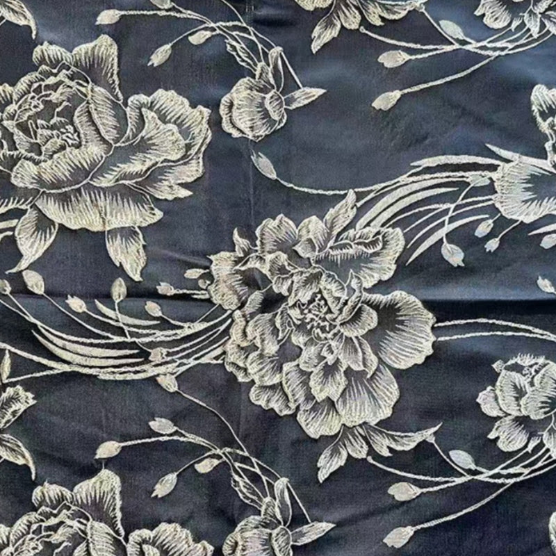 Sheath/Column Square Collar Jacquard Mother of the Bride Dresses Ruched Ankle-Length Floral Short Sleeves