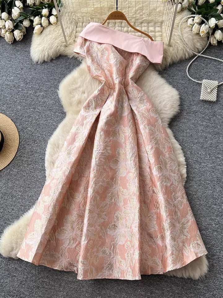 A-Line/Princess One-Shoulder Wedding Guest Dresses Ankle-Length Sleeveless Floral