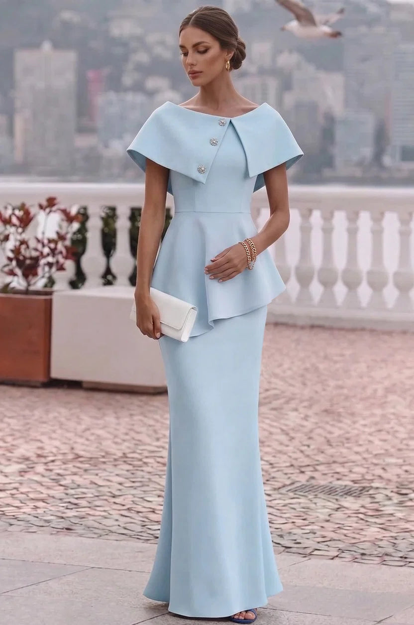 Trumpet/Mermaid Scoop Stretch Satin Formal Dresses Floor-Length Sleeveless Evening Dresses Rhinestones