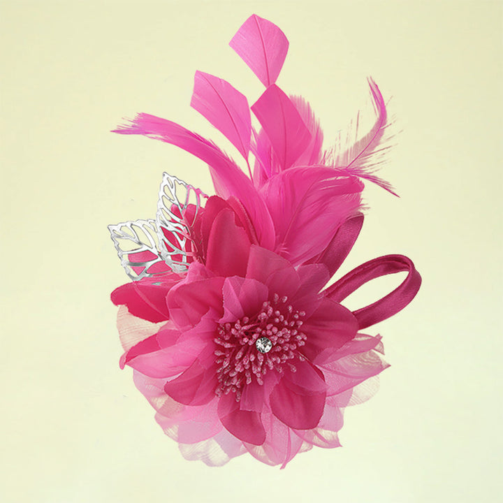 Feather Hair Combs with Feathers /  Wedding / Special Occasion / Horse Race Headpiece