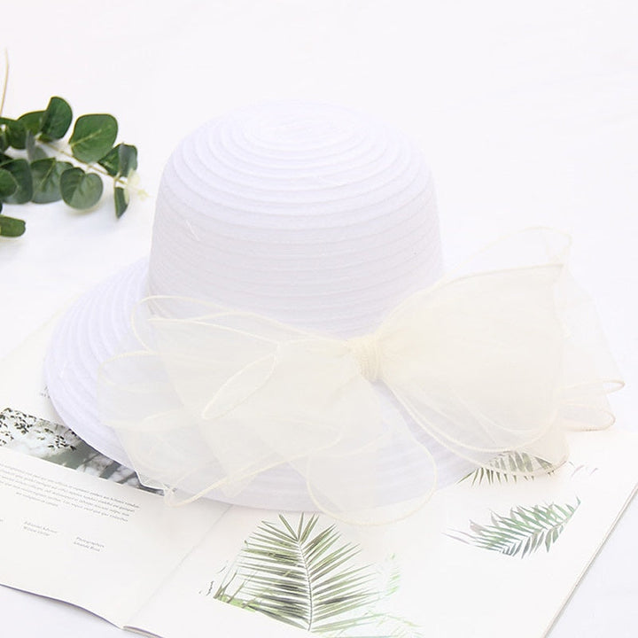 Fascinators Organza Holiday Beach Elegant Vintage With Pure Colour Appliques Headpiece  with Bowknot