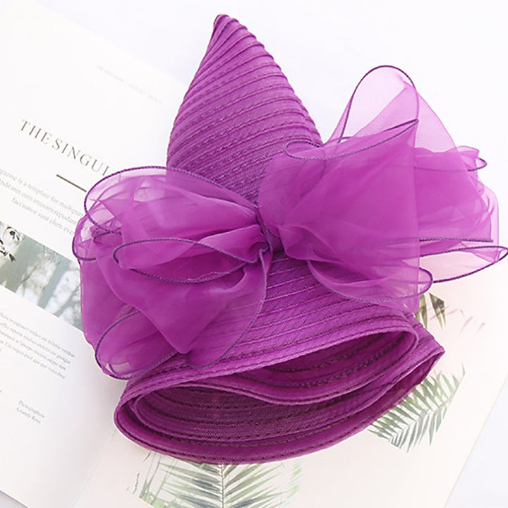 Fascinators Organza Holiday Beach Elegant Vintage With Pure Colour Appliques Headpiece  with Bowknot