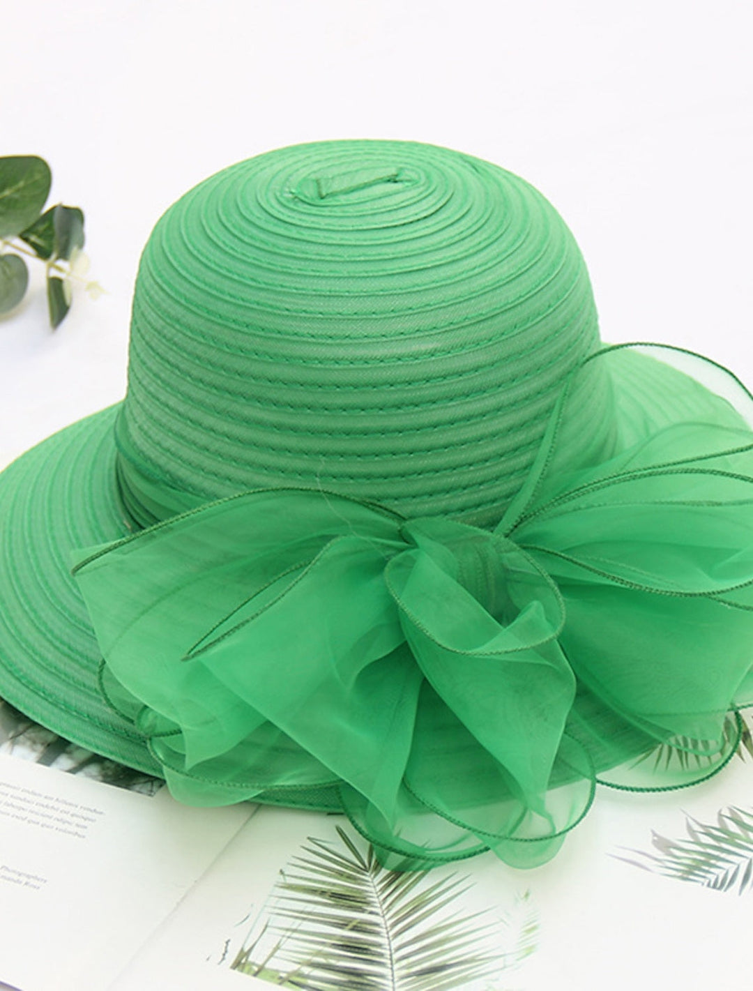 Fascinators Organza Holiday Beach Elegant Vintage With Pure Colour Appliques Headpiece  with Bowknot