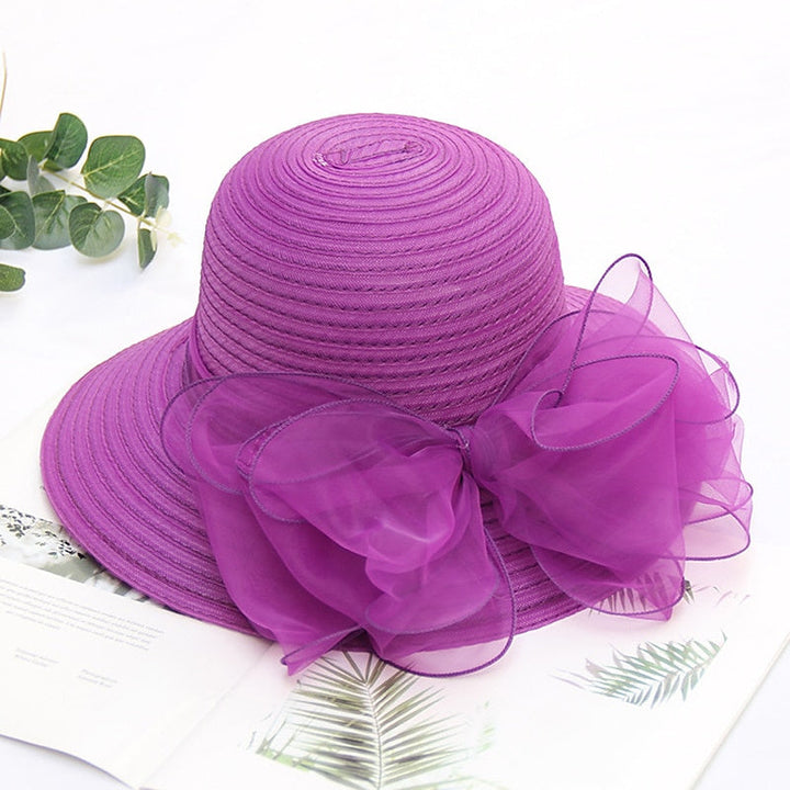 Fascinators Organza Holiday Beach Elegant Vintage With Pure Colour Appliques Headpiece  with Bowknot