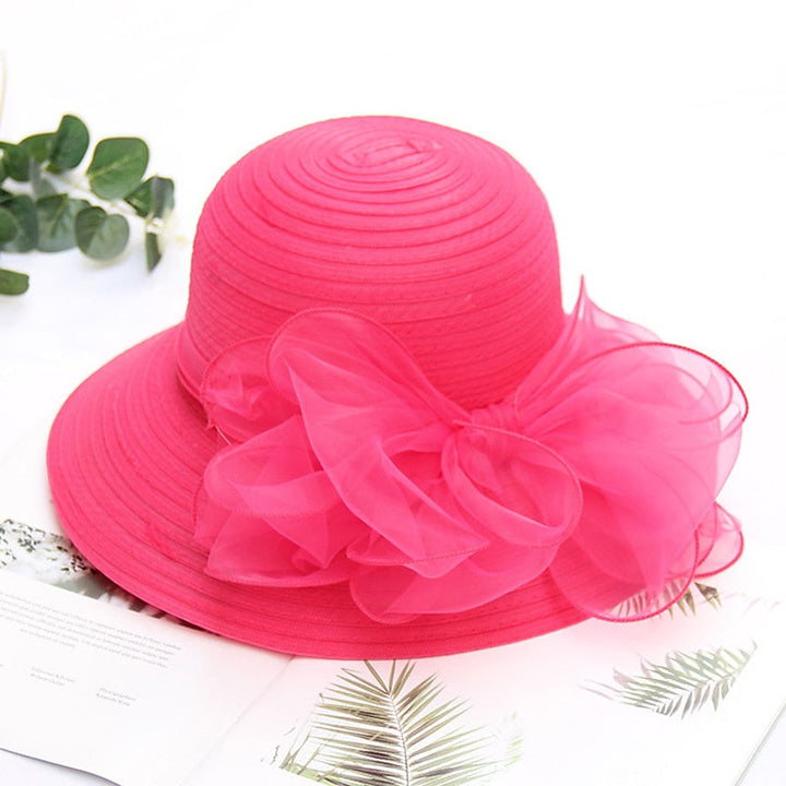 Fascinators Organza Holiday Beach Elegant Vintage With Pure Colour Appliques Headpiece  with Bowknot
