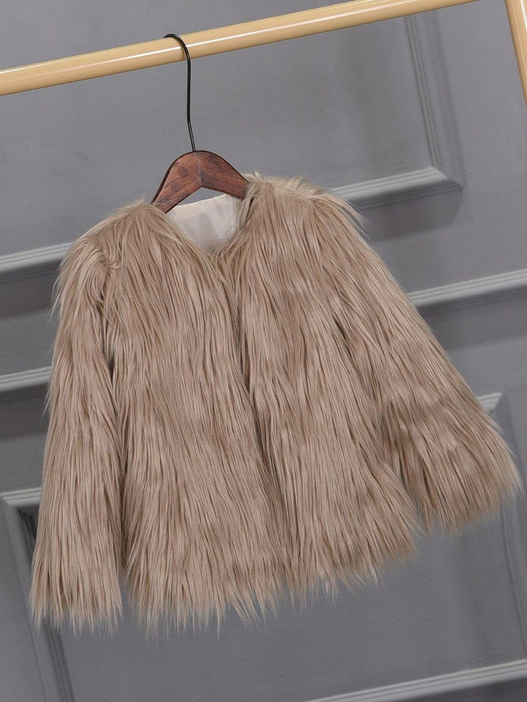 Women’s Faux Fur Long Sleeves Winter Warm Short Jackets