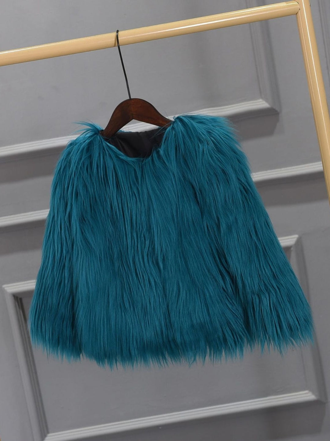 Women’s Faux Fur Long Sleeves Winter Warm Short Jackets