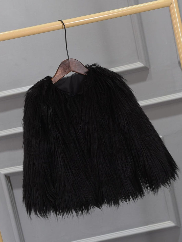 Women’s Faux Fur Long Sleeves Winter Warm Short Jackets