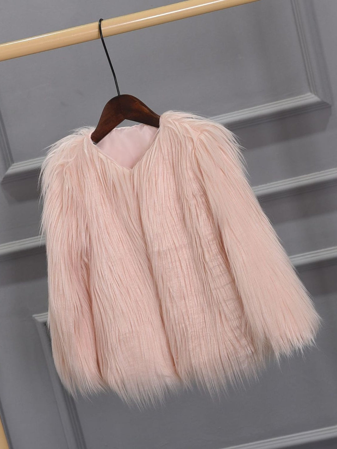 Women’s Faux Fur Long Sleeves Winter Warm Short Jackets