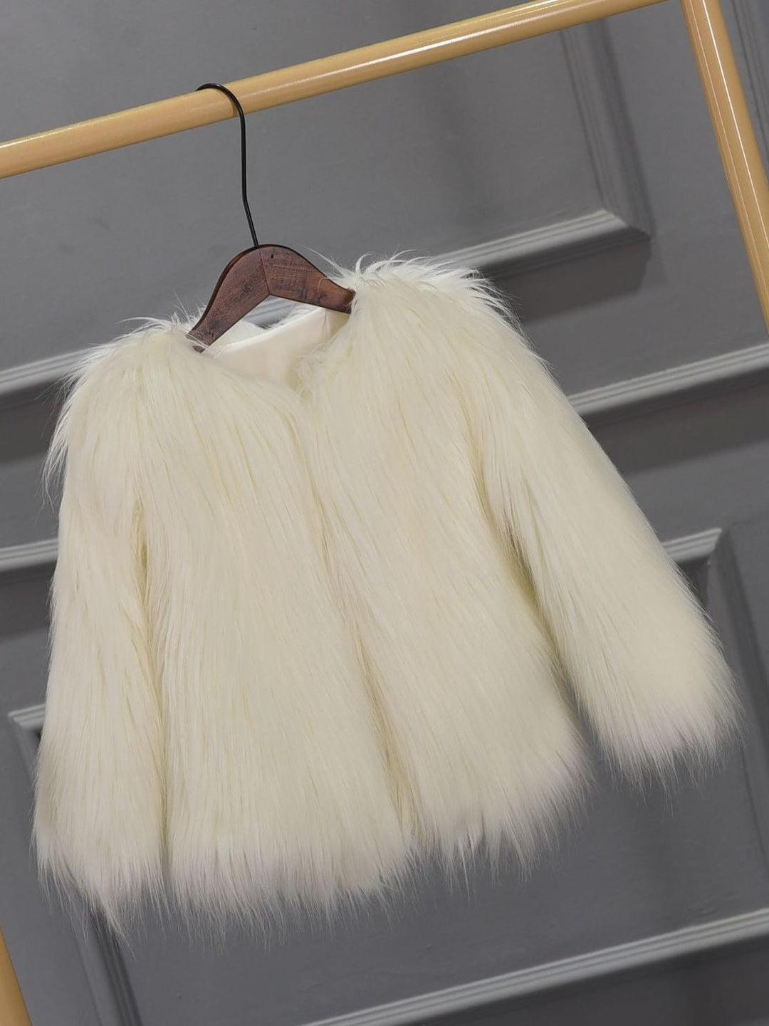 Women’s Faux Fur Long Sleeves Winter Warm Short Jackets