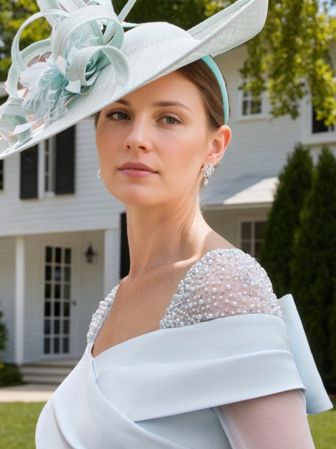 A-Line/Princess Square Neck Ankle-Length 3/4 Sleeves Mother of the Bride Dresses with Bow