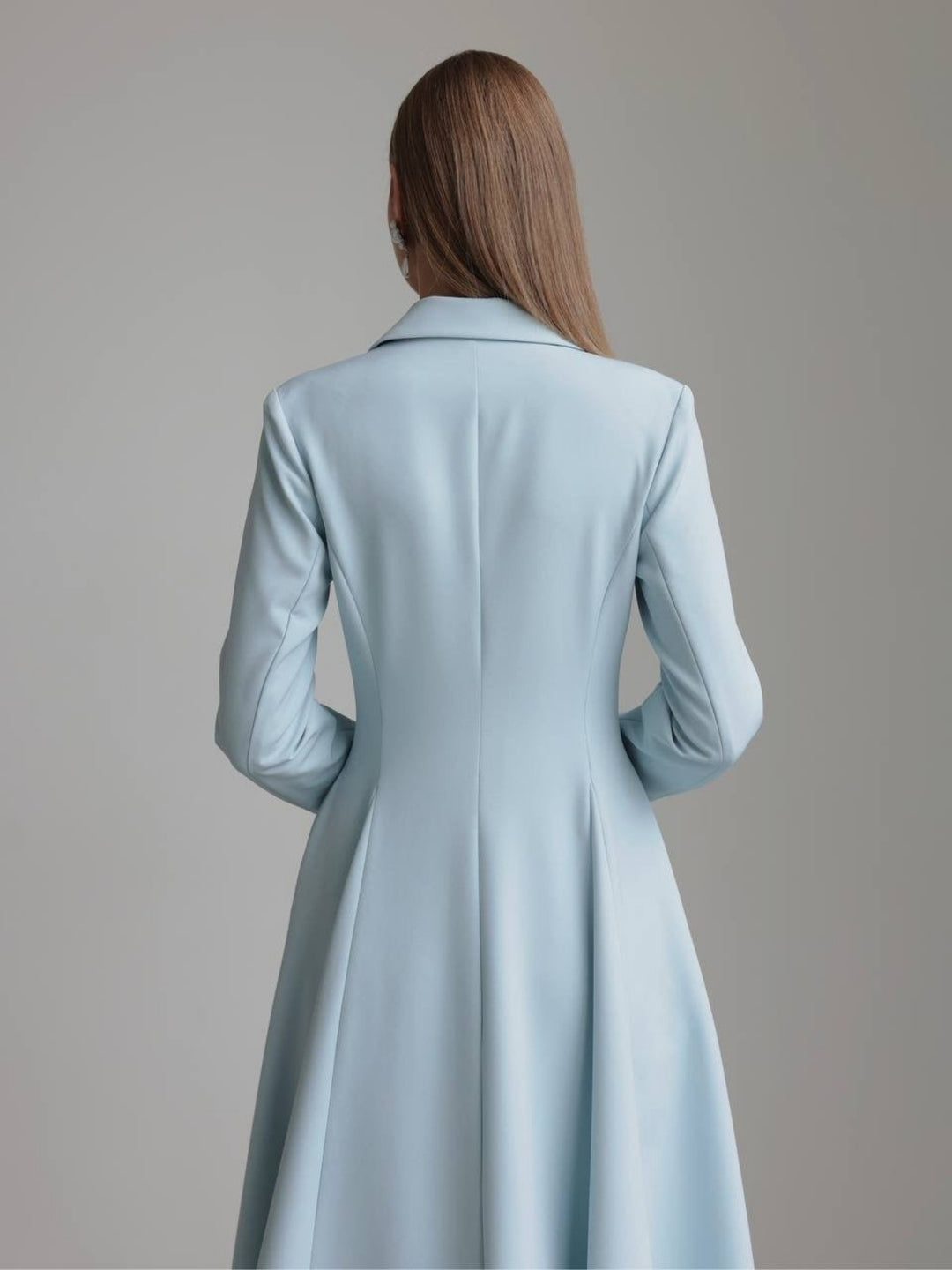 A-Line/Princess Double-Breasted Long Sleeves Tea-Length Wedding Guest Dresses