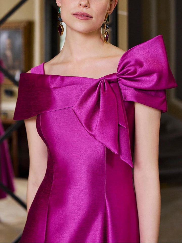 A-Line/Princess Short Sleeves Mother of the Bride Dresses with Bowknot