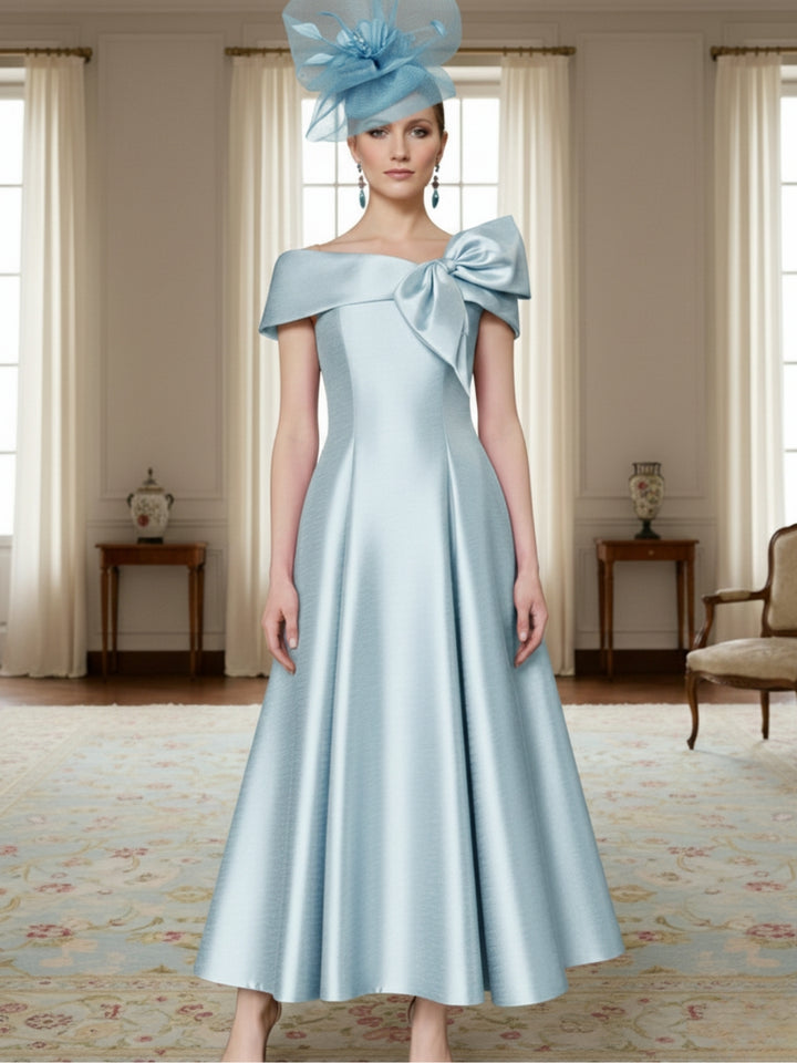 A-Line/Princess Short Sleeves Mother of the Bride Dresses with Bowknot