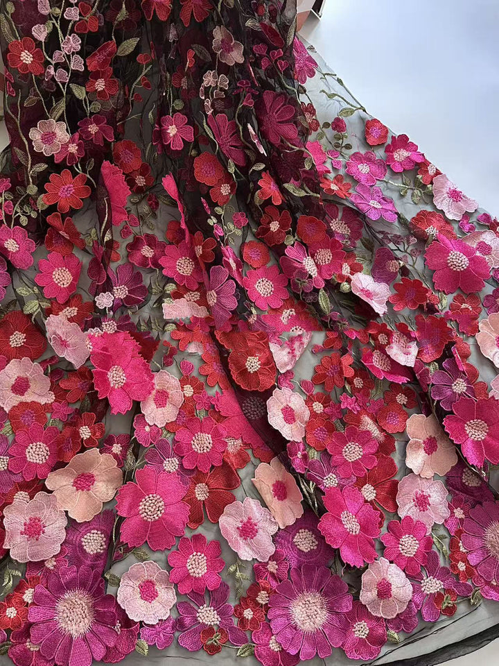 Sheath/Column Long Sleeves Tea-Length Mother of the Bride Dresses with Appliques