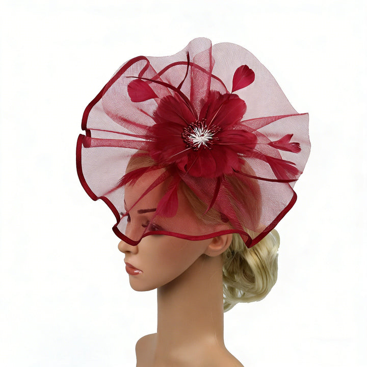 Mother of the Bride Feathered Fascinator Secure headband fit
