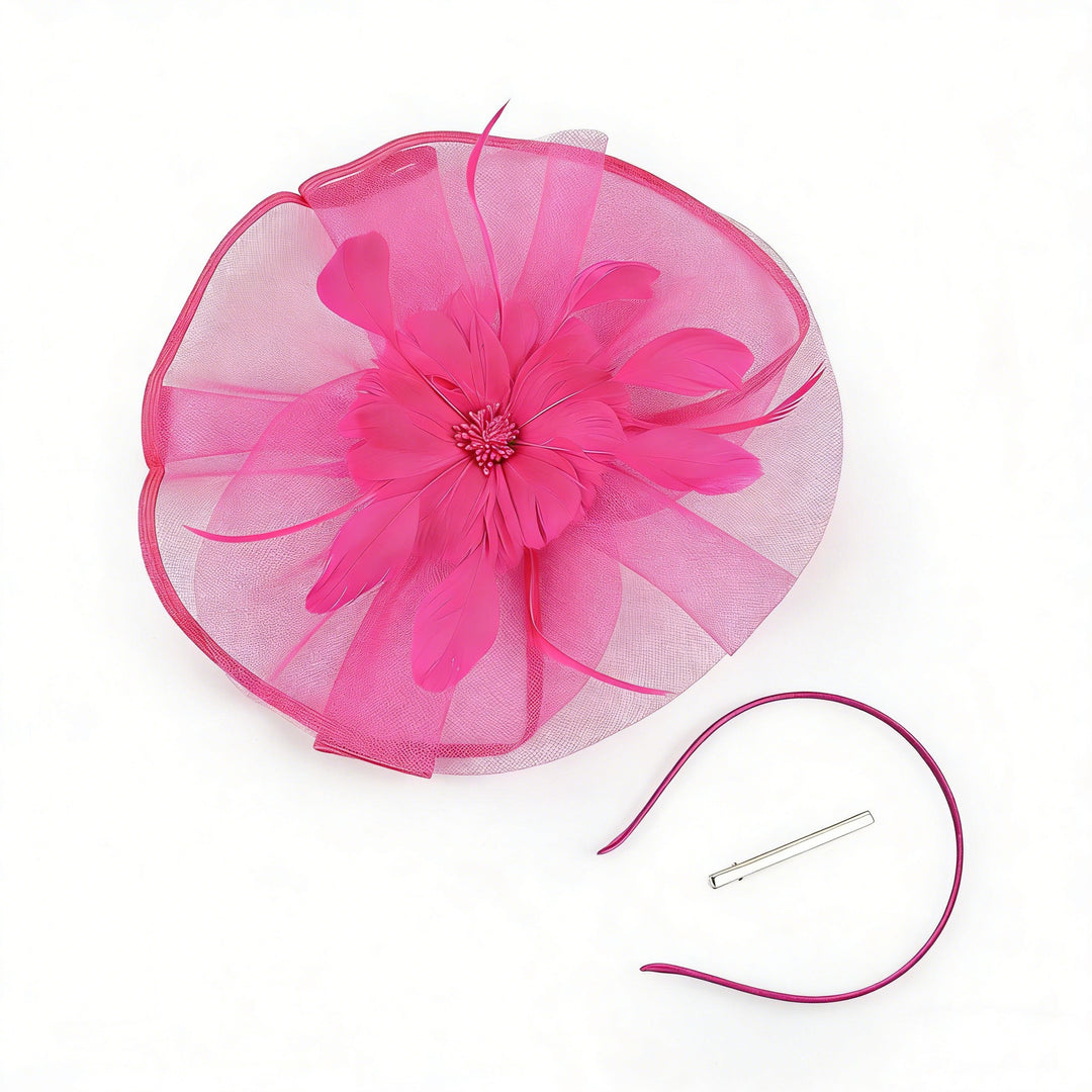 Mother of the Bride Feathered Fascinator Secure headband fit