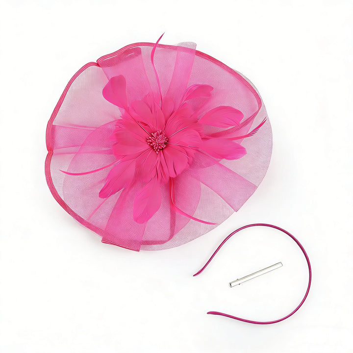 Mother of the Bride Feathered Fascinator Secure headband fit