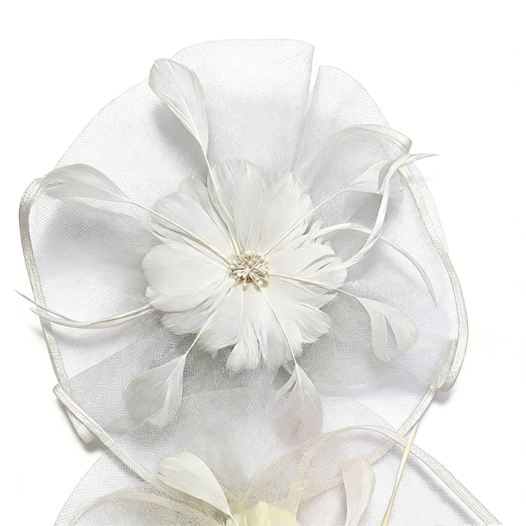 Mother of the Bride Feathered Fascinator Secure headband fit