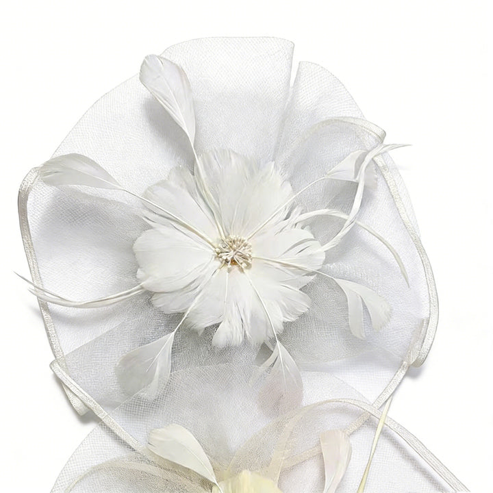 Mother of the Bride Feathered Fascinator Secure headband fit