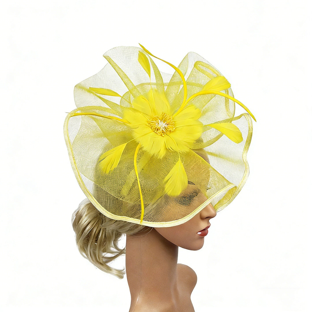 Mother of the Bride Feathered Fascinator Secure headband fit