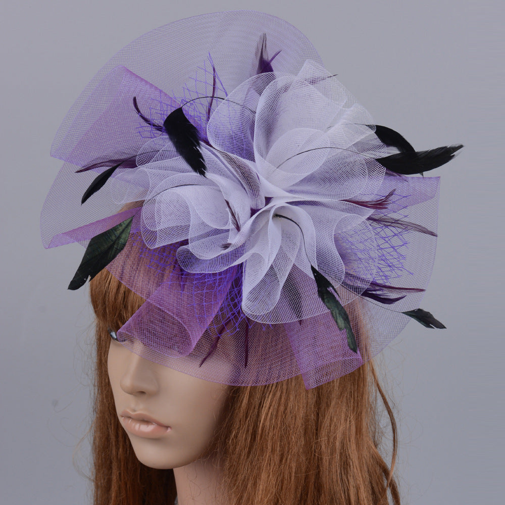 Mother of the Bride Hatinator with Feathers Wedding Guest