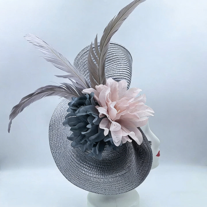 Woven Sinamay Floral Fascinator Mother of the Bride