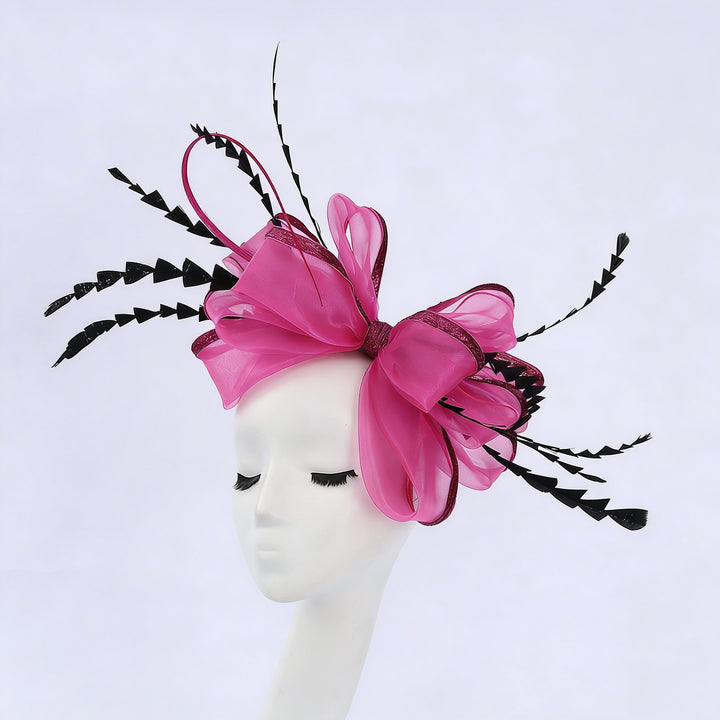 Mother of the Bride Feather Fascinator Bowknot Wedding Guest