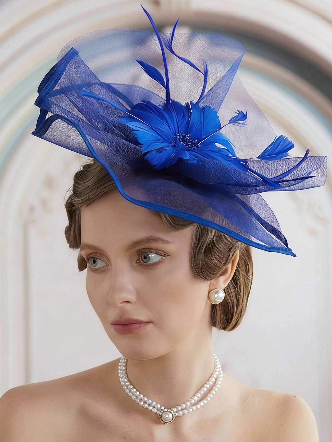 Elegant Fascinator Daytime Wedding