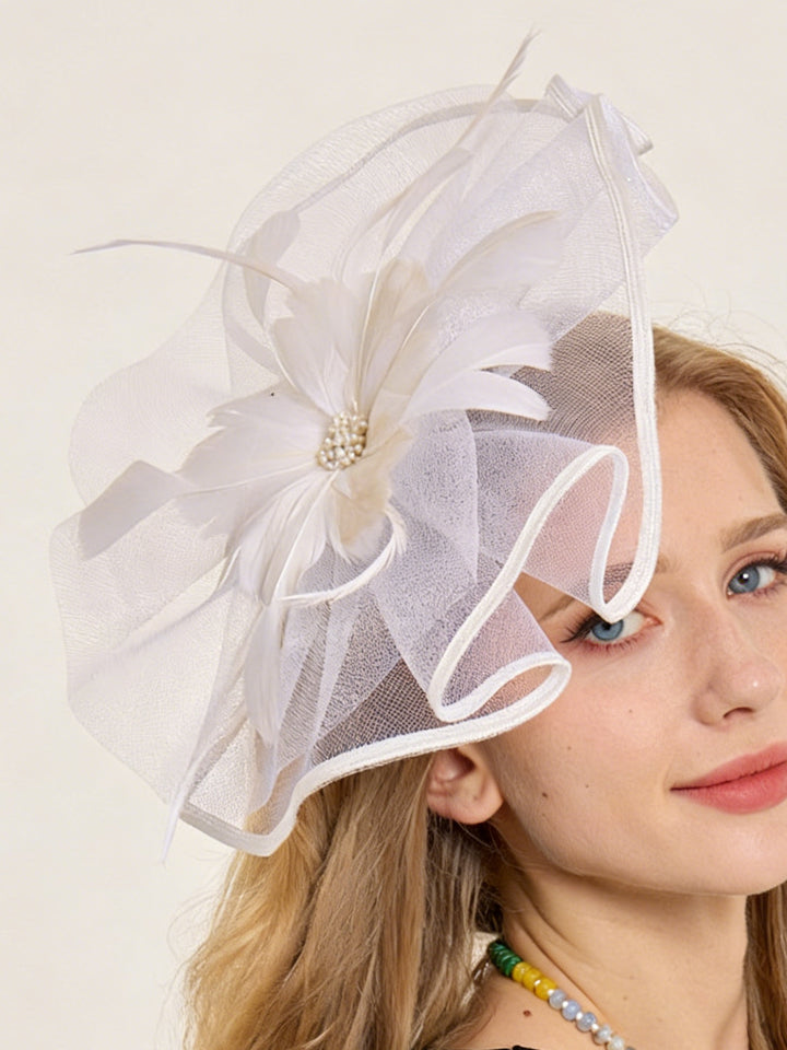 Elegant Fascinator Daytime Wedding