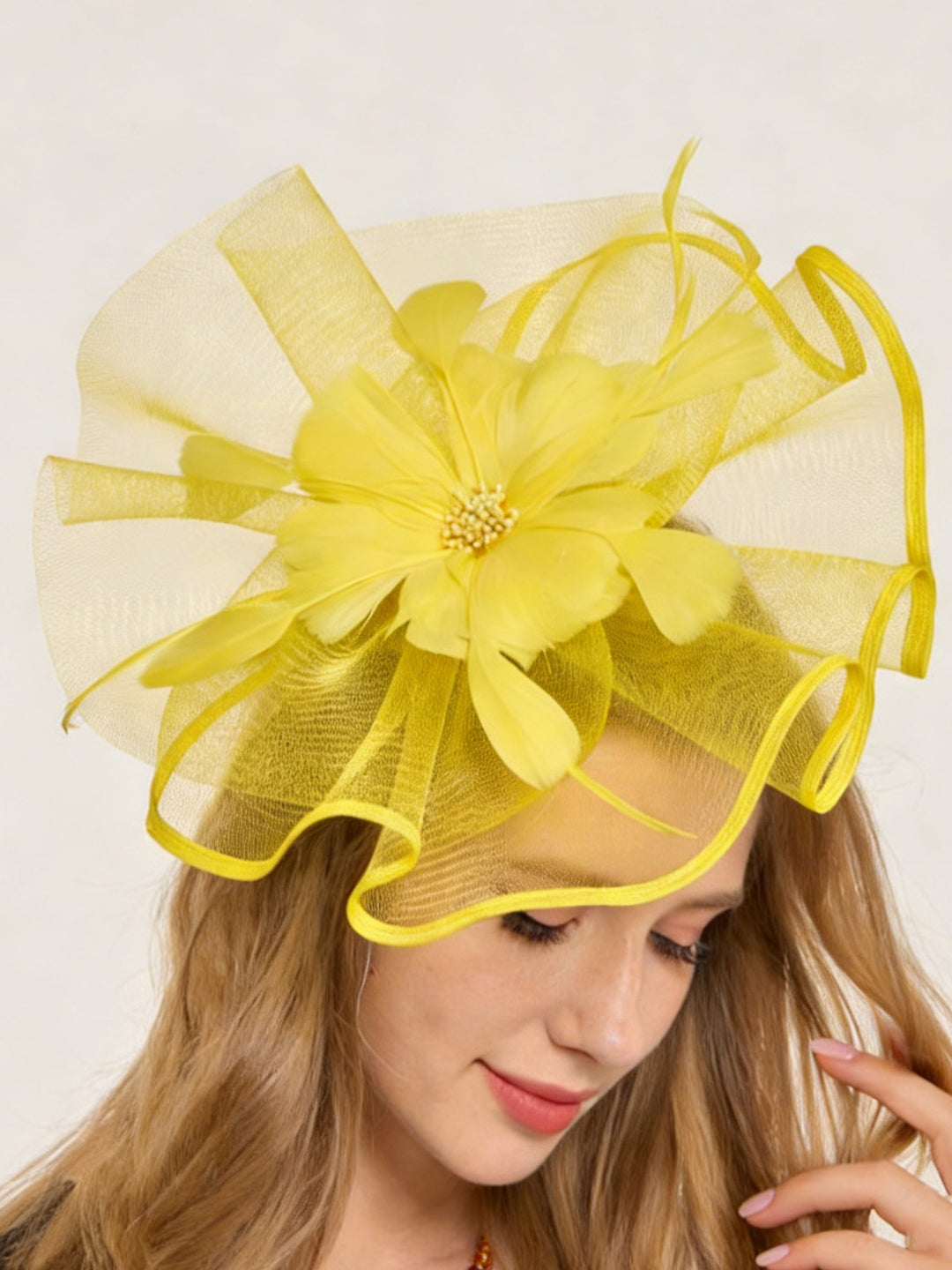 Elegant Fascinator Daytime Wedding