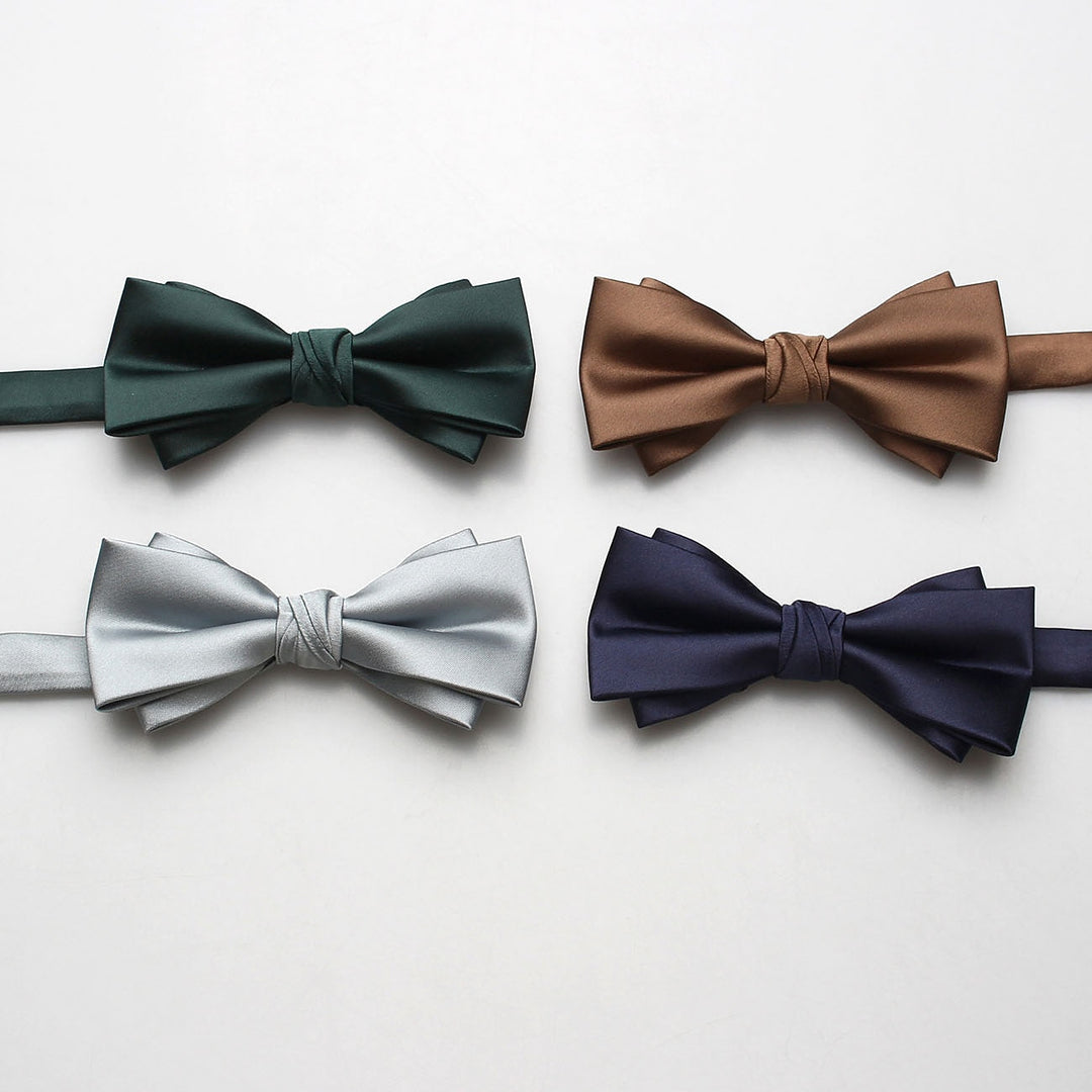 Men's Solid Coloured Bow Tie Fashion Work Wedding Formal Classic Retro Bow