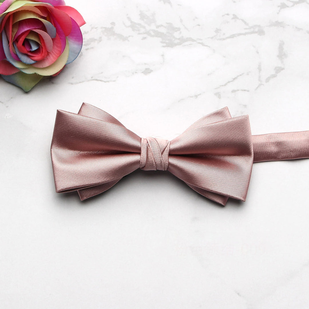 Men's Solid coloured Bow Tie Fashion Work Wedding Formal Classic Retro Bow