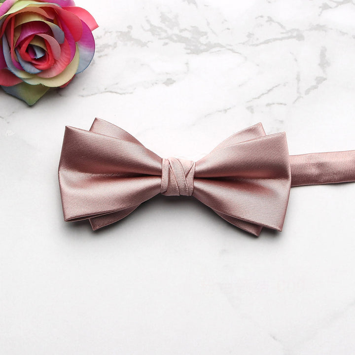Men's Solid coloured Bow Tie Fashion Work Wedding Formal Classic Retro Bow