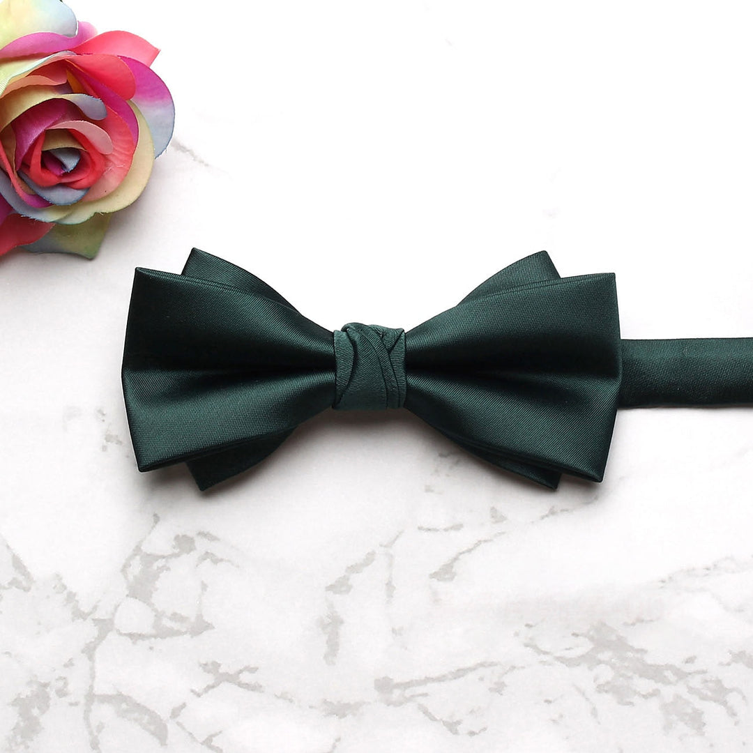 Men's Solid coloured Bow Tie Fashion Work Wedding Formal Classic Retro Bow