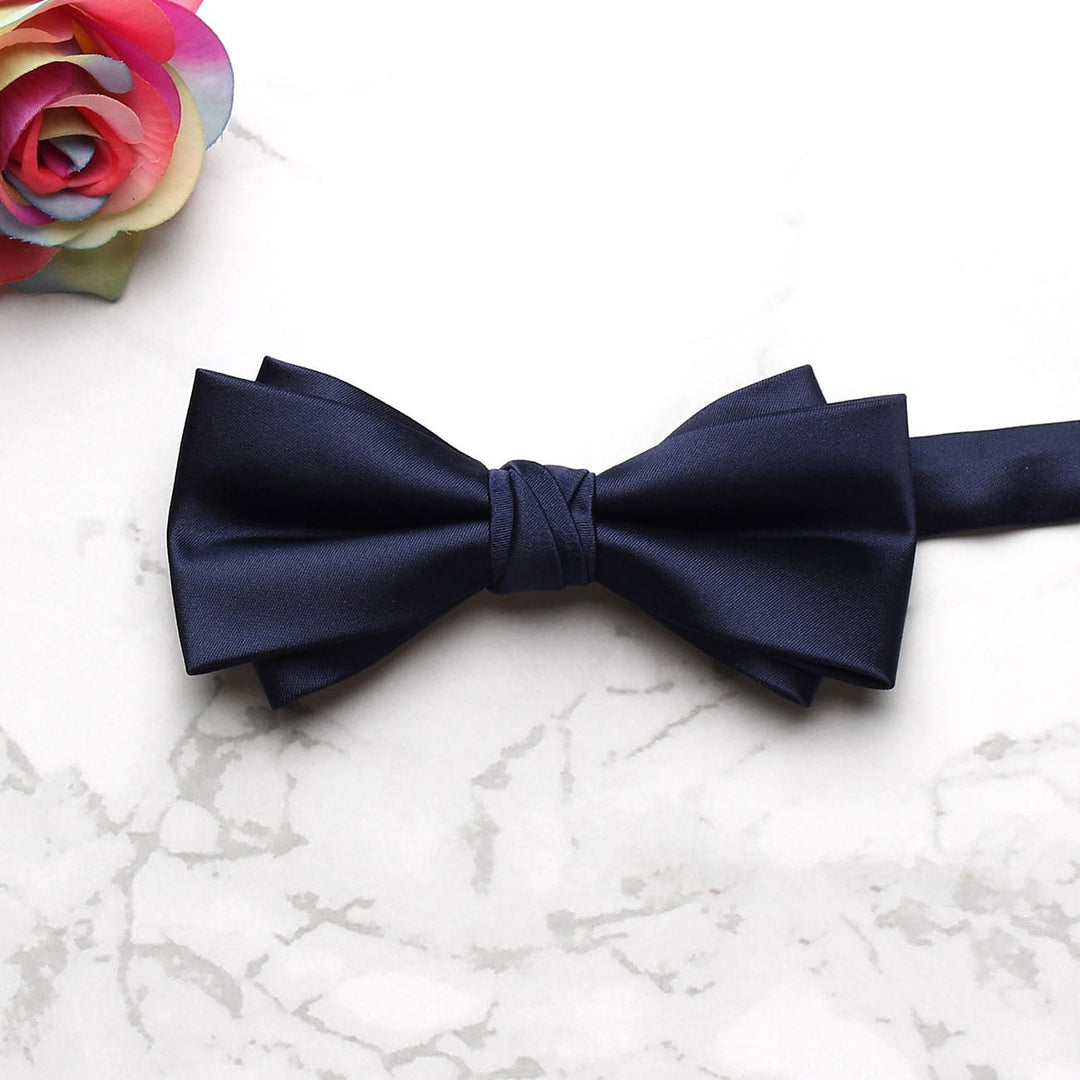 Men's Solid coloured Bow Tie Fashion Work Wedding Formal Classic Retro Bow