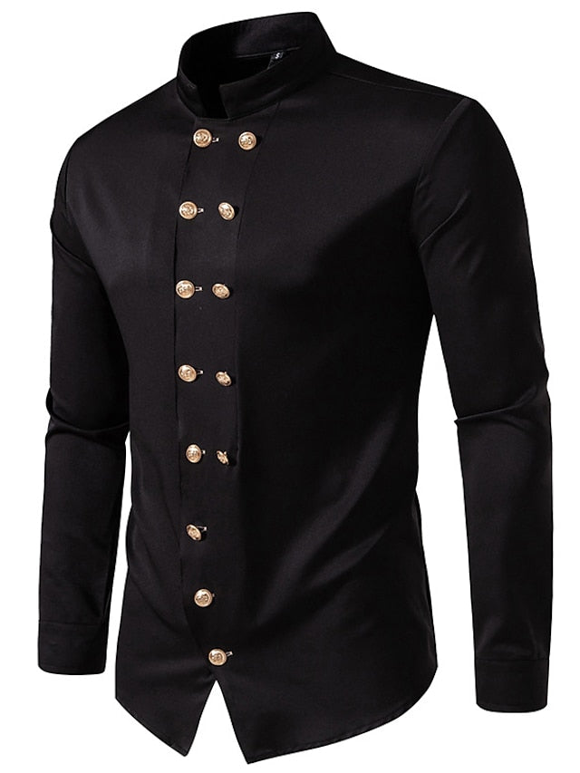 Men's Classic Long Sleeves Solid Colour Shirt