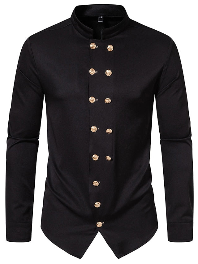 Men's Classic Long Sleeves Solid Colour Shirt