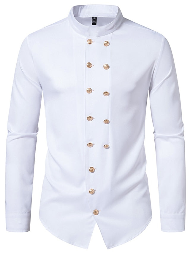 Men's Classic Long Sleeves Solid Colour Shirt