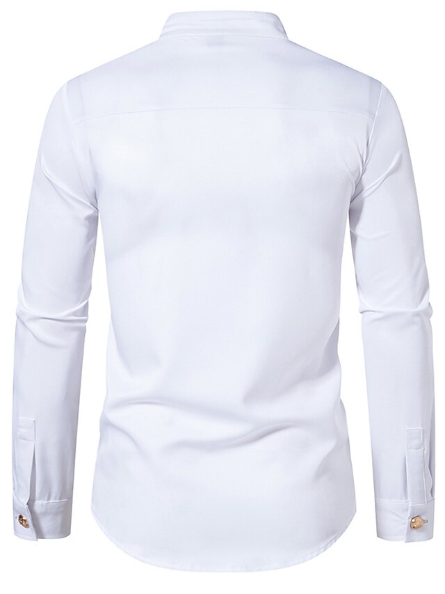 Men's Classic Long Sleeves Solid Colour Shirt