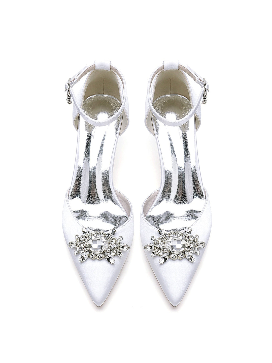 Women's  Rhinestone Low Heel Pointed Toe Bridesmaid Shoes