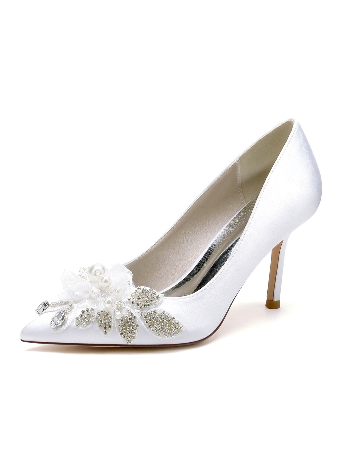 Women's  Wedding Shoes Lace High Heel Open Toe Bridal Shoes