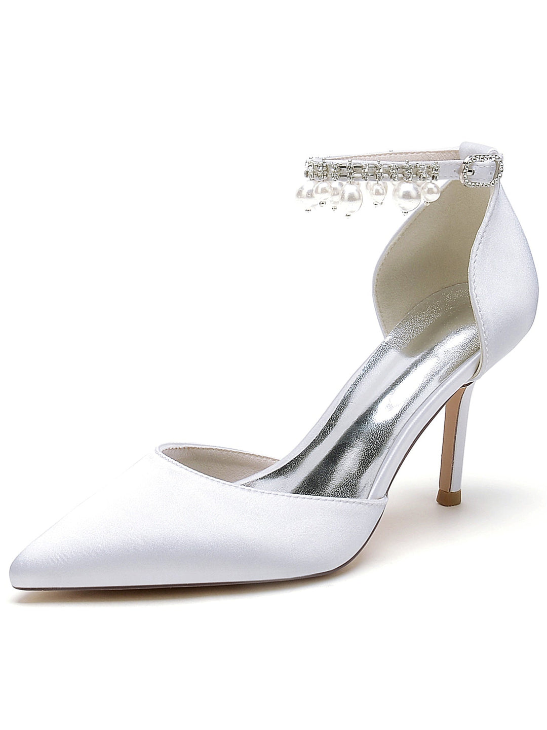 Women's Wedding Shoes Beadings High Heel Pointed Toe Bridesmaid Shoes