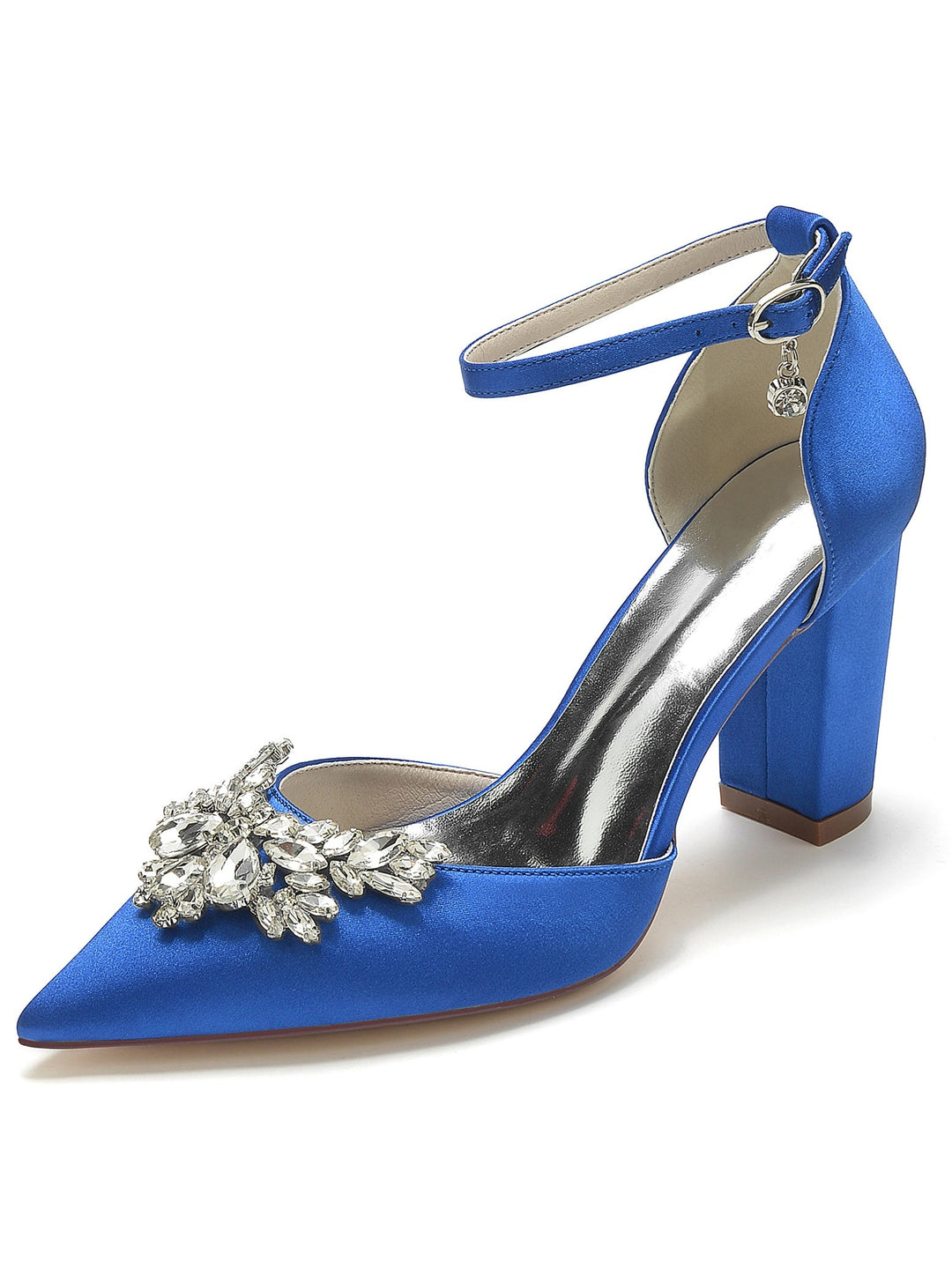 Women's Wedding Rhinestone High Heel Pointed Toe Bridesmaid Shoes