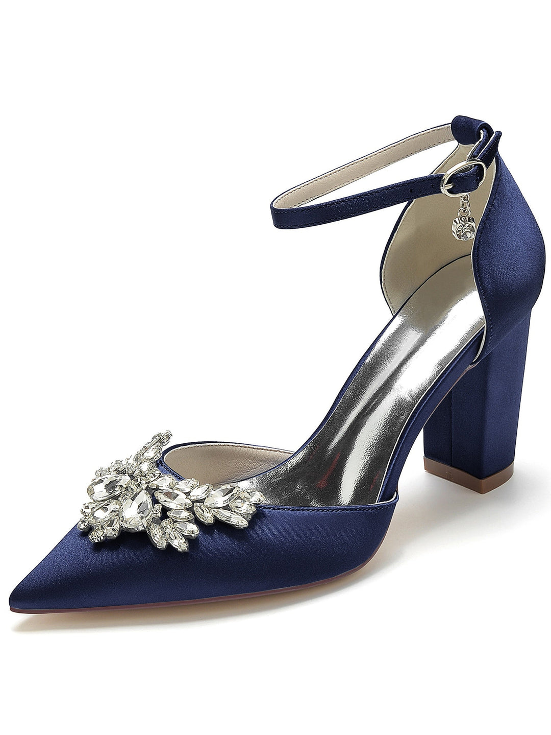 Women's Wedding Rhinestone High Heel Pointed Toe Bridesmaid Shoes